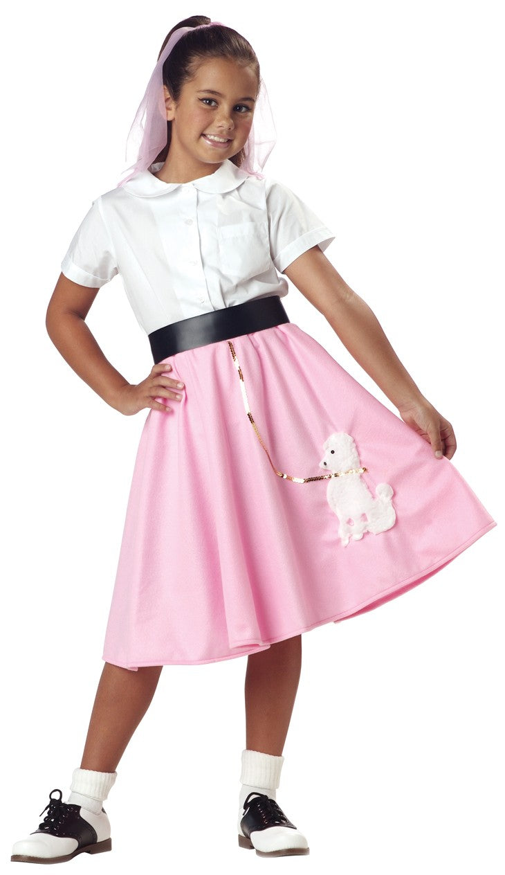 Child Pink Poodle Skirt Costume
