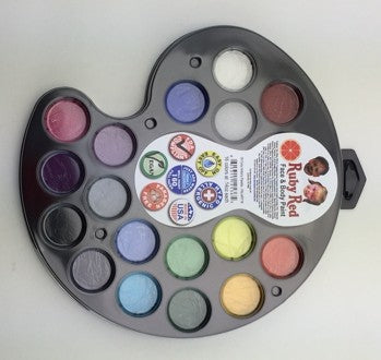 Ruby Red Face & Body Paint - 16 Color Artist Palette