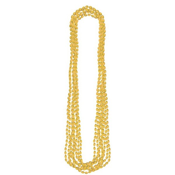 Bead Necklaces - Gold - 8 Pieces - 30" Length