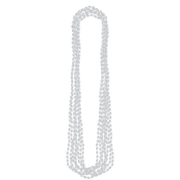 Bead Necklaces - Silver - 8 Pieces - 30" Length