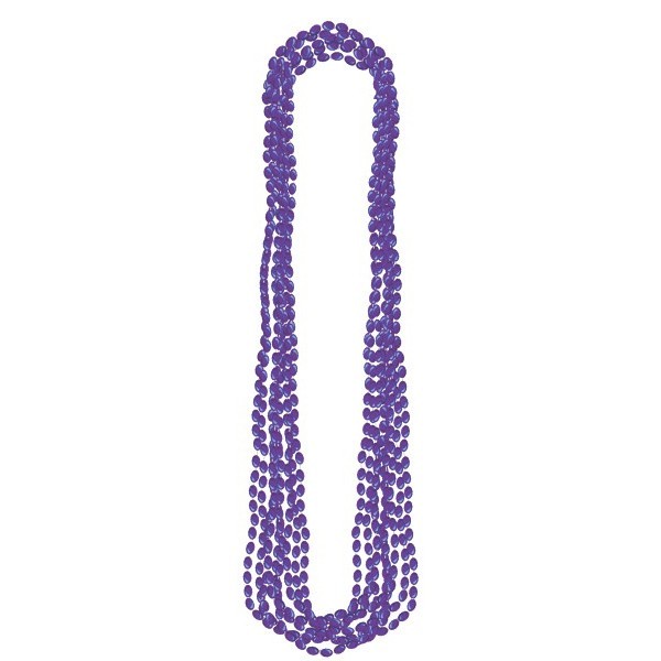 Bead Necklaces - Purple - 8 Pieces - 30" Length