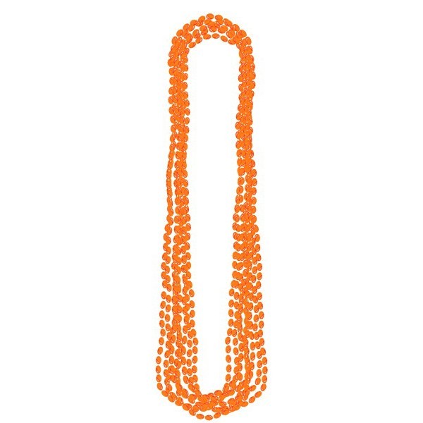 Bead Necklaces - Orange - 8 Pieces - 30" Length