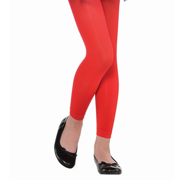 Child Footless Tights - Red