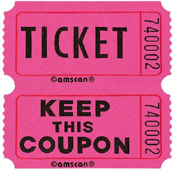 Tickets- Double Coupon 2000- Pink