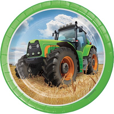 Tractor Time 7" Plates (8 Pcs)