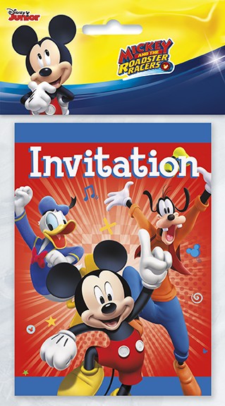 Mickey Roadster Racers- Invitations- 8 Pieces