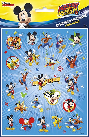 Mickey Roadster Racers- Sticker Sheets- 4 Sheets