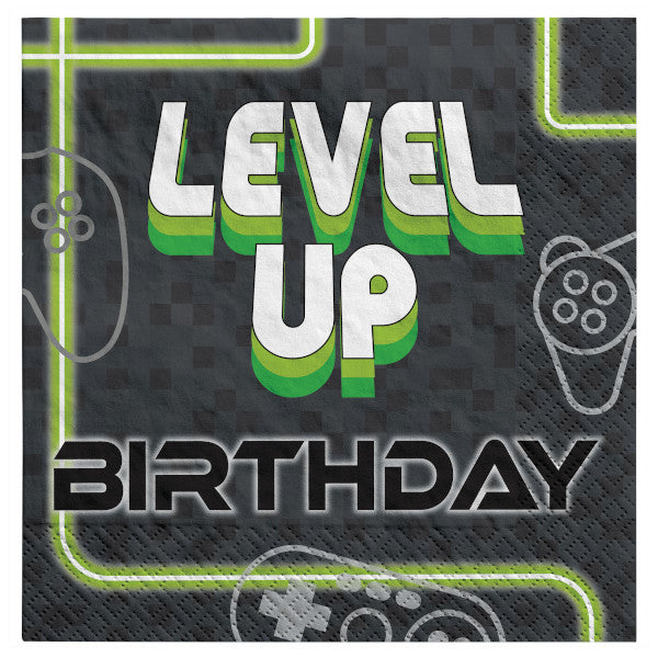 Level Up Lunch Napkins- 16 Pieces Per Package
