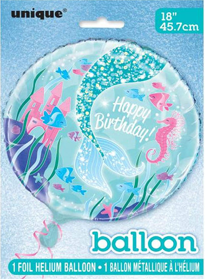 Mermaid "Happy Birthday" 18" Balloon
