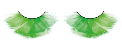 LONG GREEN FEATHER DELUXE QUALITY EYELASHES