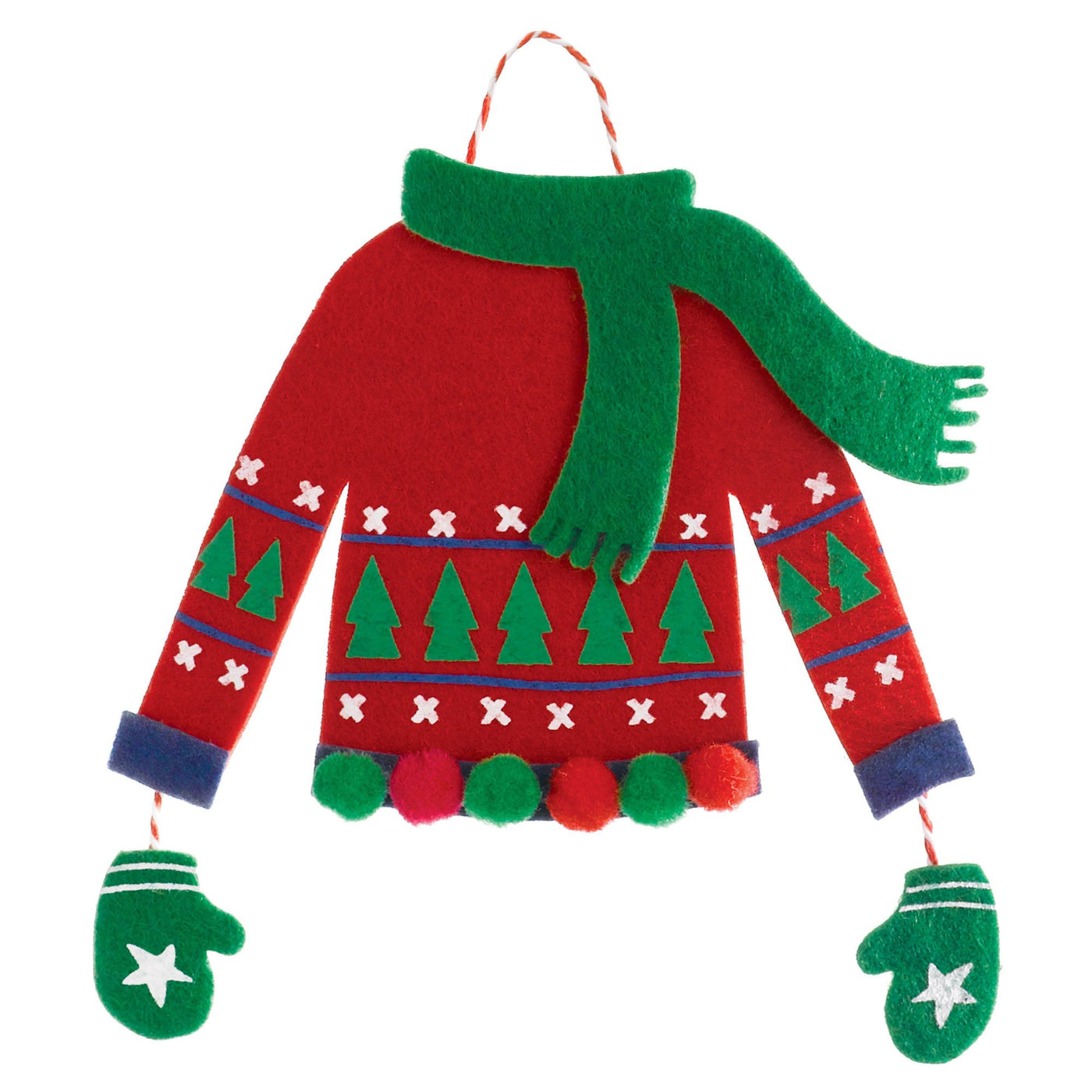 Felt Christmas Tree Ornament - Sweater