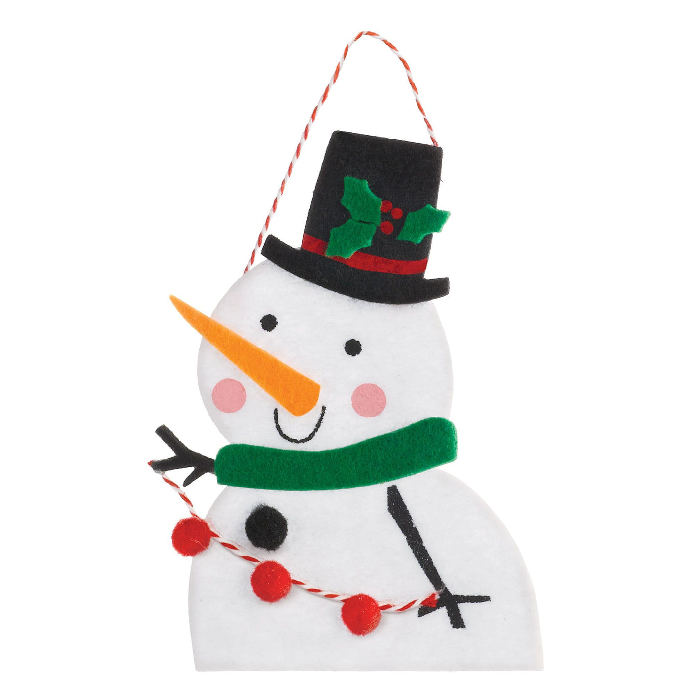 Felt Christmas Tree Ornament - Snowman