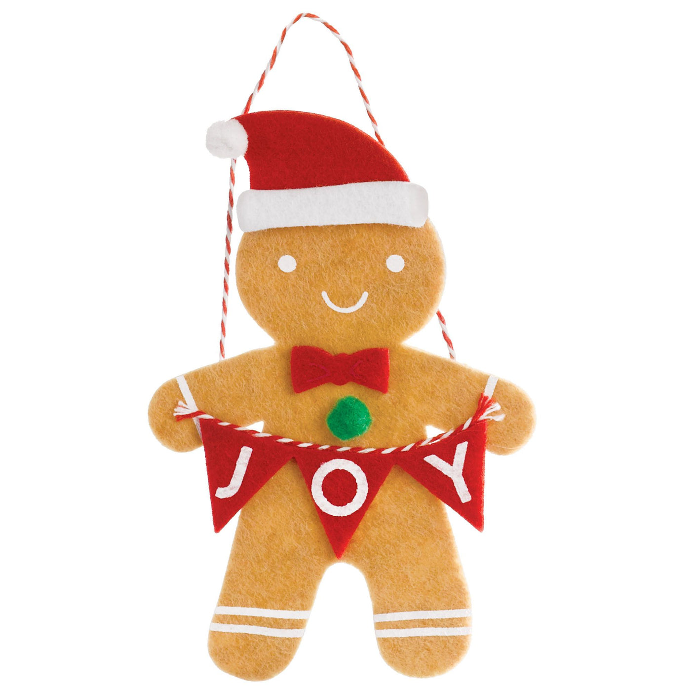 Felt Christmas Tree Ornament - Gingerbread Man
