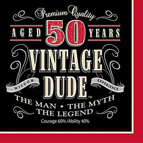 Vintage Dude - 50 Years Lunch Napkins