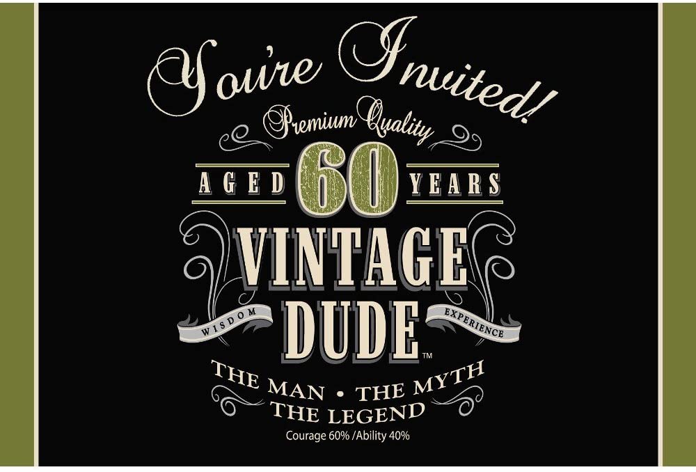 Vintage Dude - 60 Years Invitations