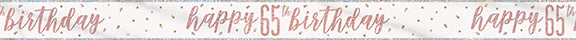 Birthday Glitz - 65th Birthday Foil Banner