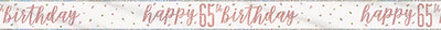Birthday Glitz - 65th Birthday Foil Banner