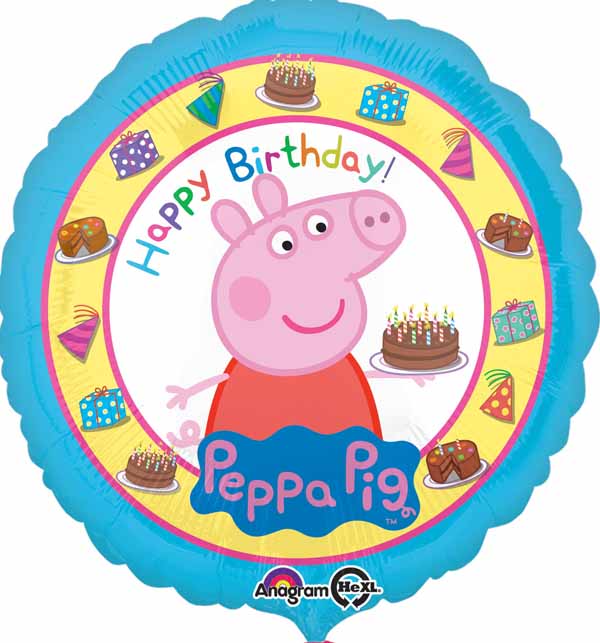 Peppa Pig 18" Balloon - "Happy Birthday"
