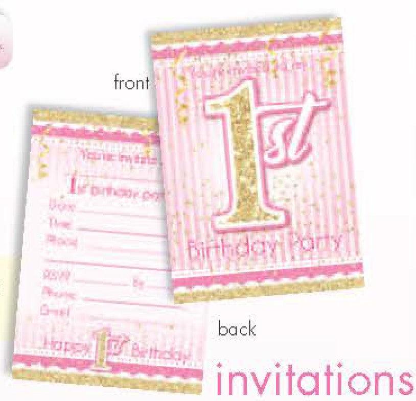 1st Birthday Girl Invitations