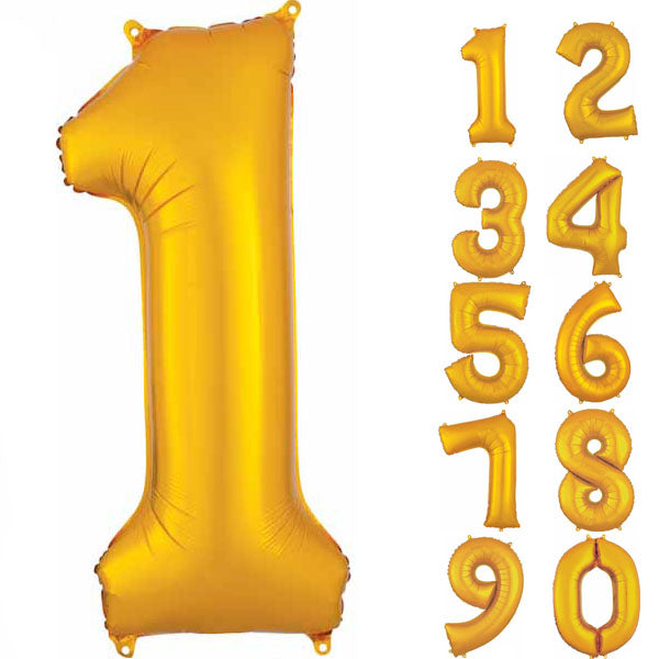 34" Number Balloon - Gold