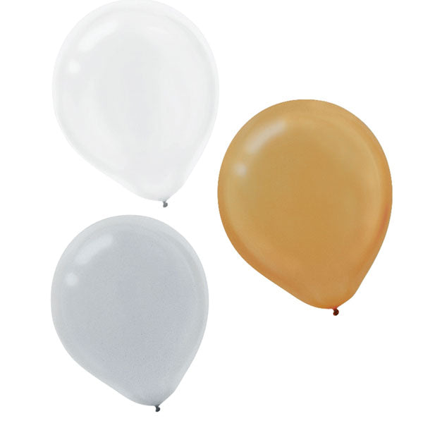 Pearl Color Latex Balloons - 15 pcs