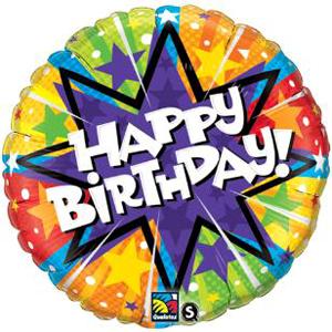Radiant Blast Birthday 18" Helium Balloon