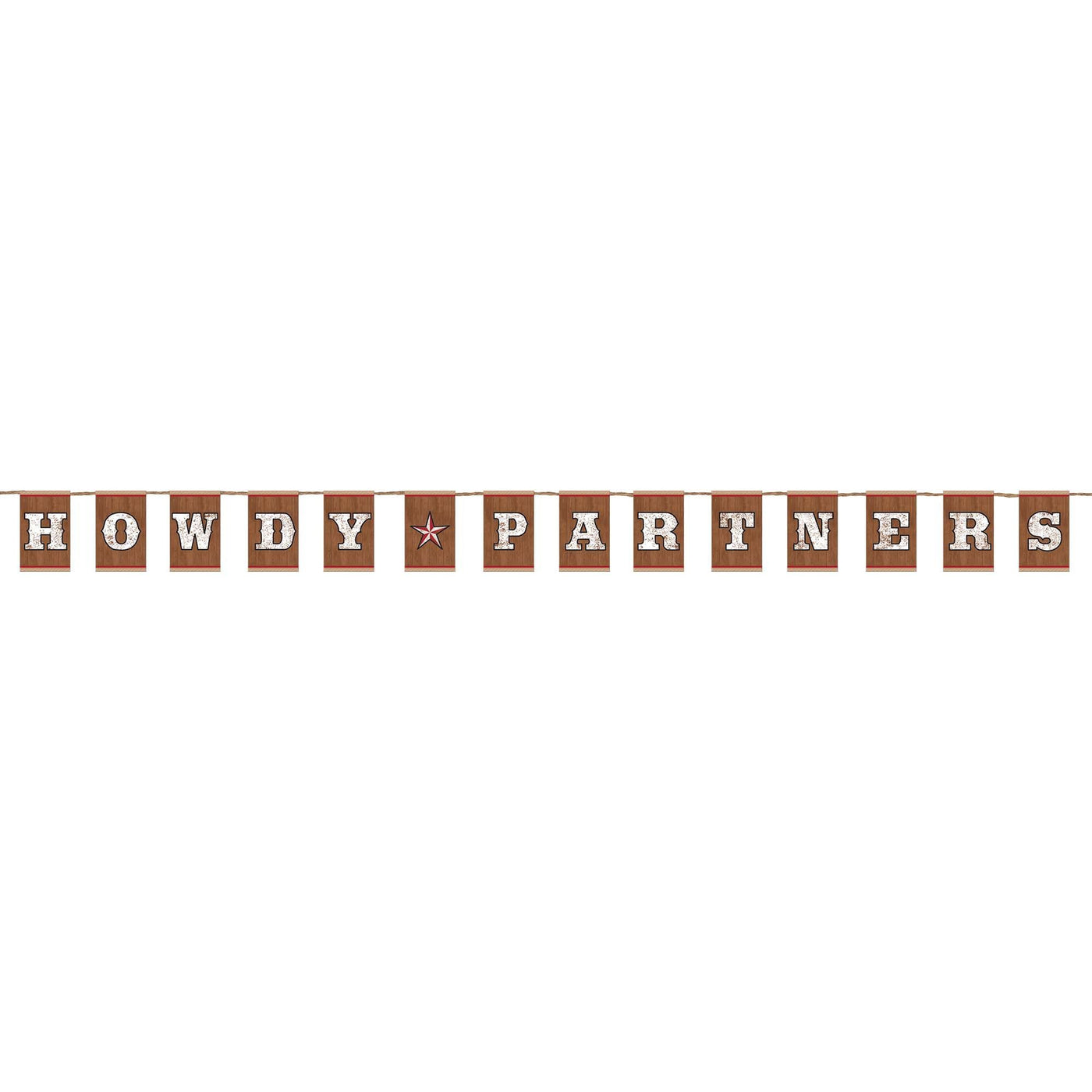 Western Letter Banner - Howdy Partners