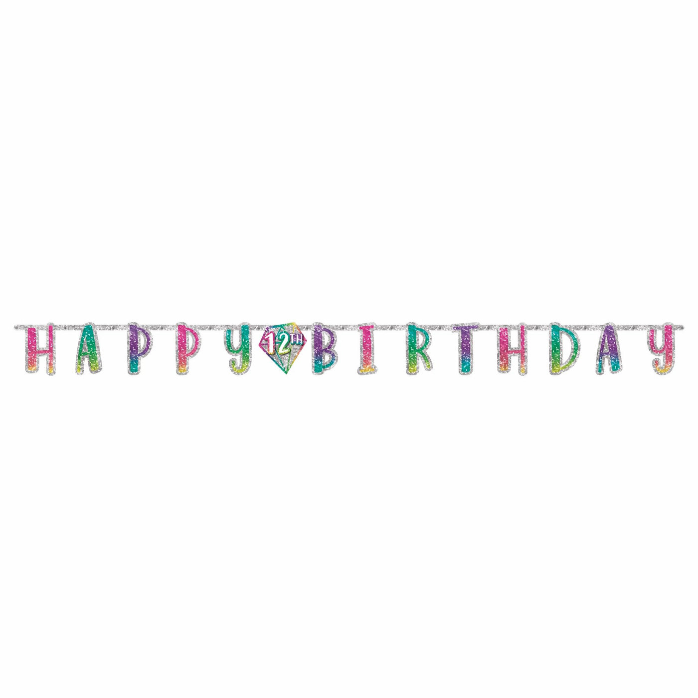 Sparkle Colorful Add-an-Age Letter Banner
