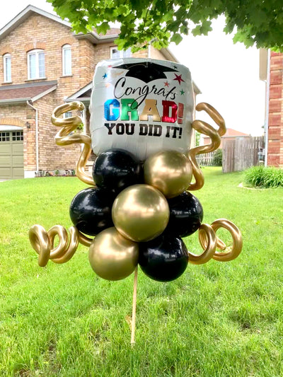 Large Graduation Yard-Lawn Balloon Stake