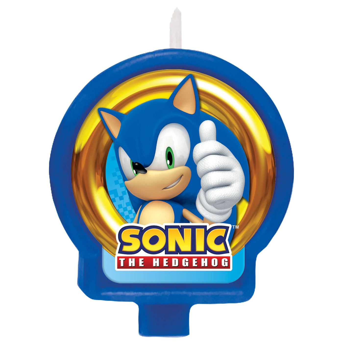 Sonic the Hedgehog Shaped Birthday Candle