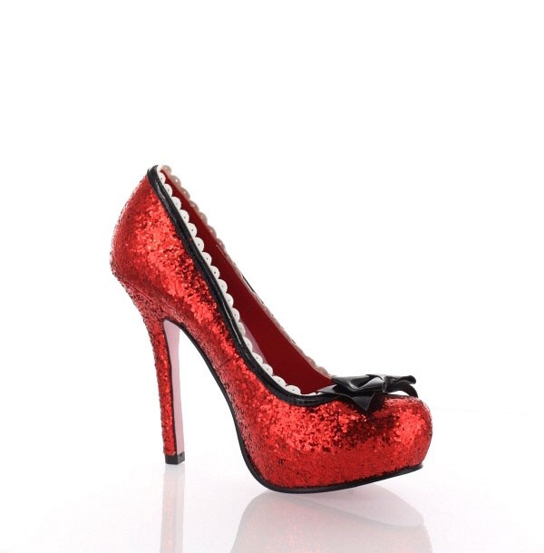 PRINCESS GLITTER SHOES COLOR RED - SIZE 7
