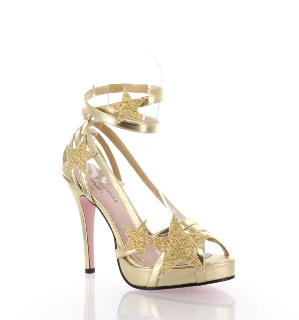 STARLIGHT 4" GOLD SANDALS SHOE SIZE 9