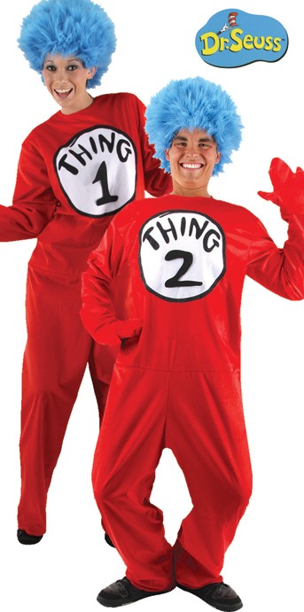 Deluxe Thing 1-2 Adult Costume - The Cat in the Hat