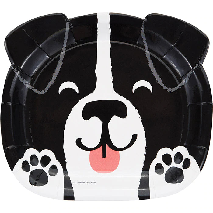 Dog Party 9" Shaped Plates