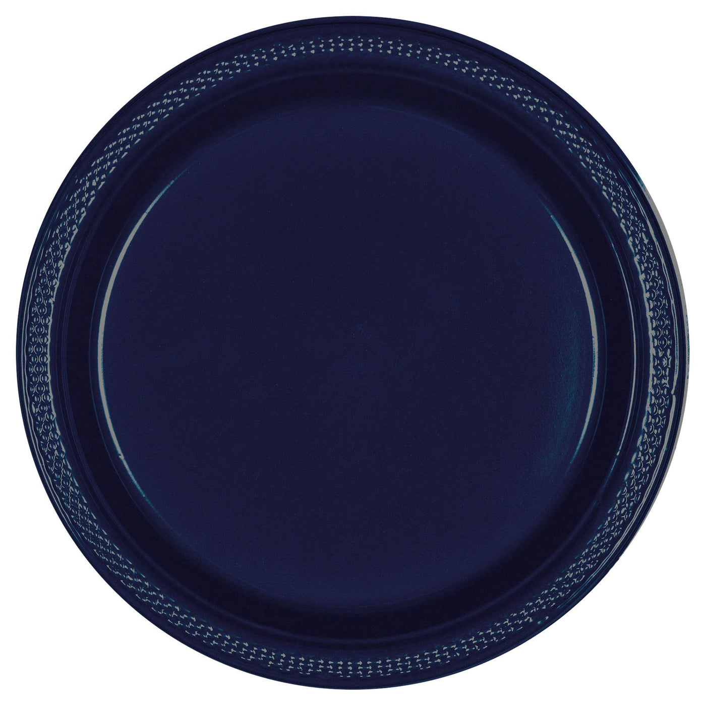 7" Plastic Plates - True Navy Blue