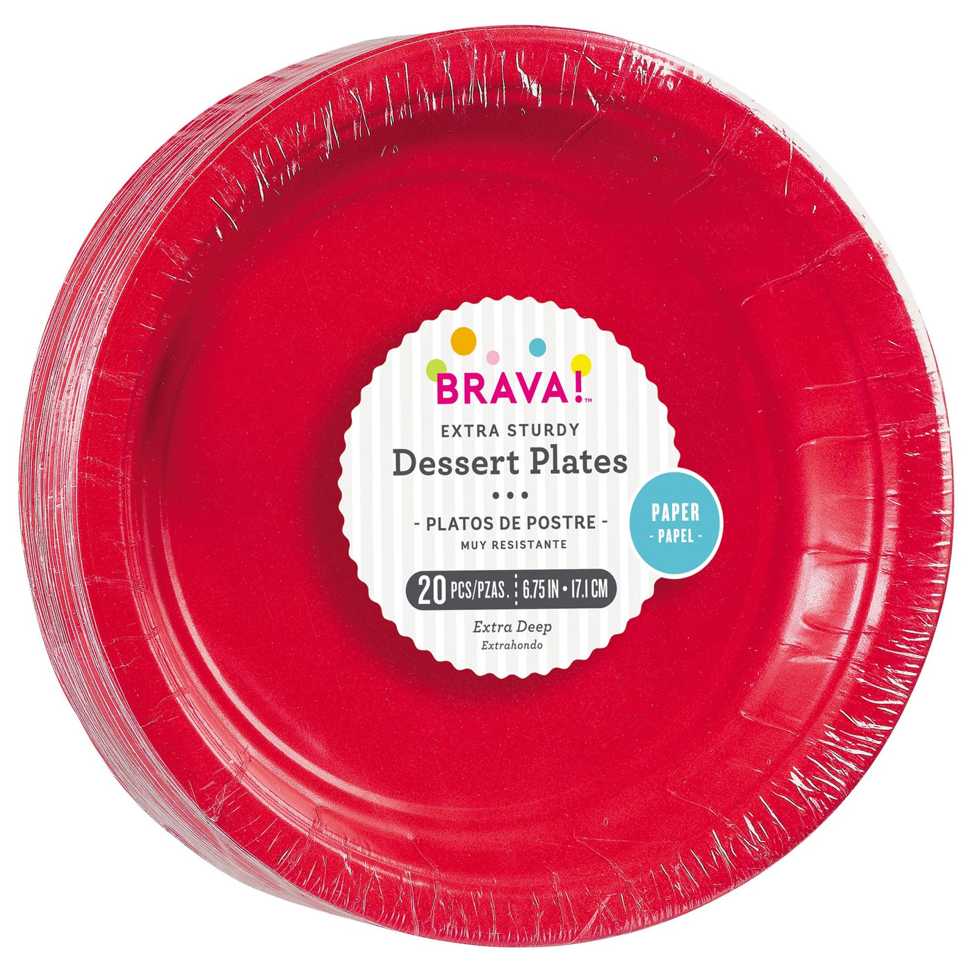 8.5" Paper Plates - Apple Red