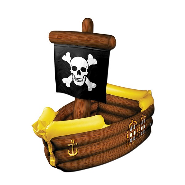 INFLATABLE PIRATE SHIP DRINK COOLER - 3FT WIDE!