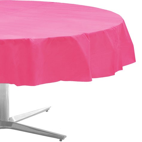 84" Round Table Cover - BRIGHT PINK