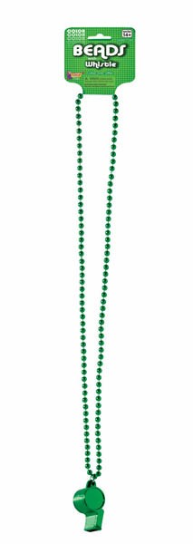 WHISTLE BEAD NECKLACE - GREEN
