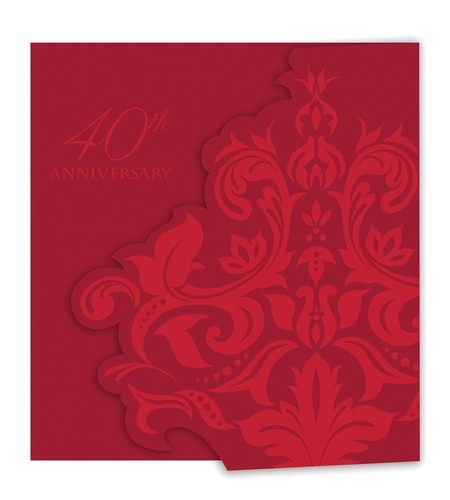 40TH RUBY ANNIVERSARY INVITATIONS - 25 PACK