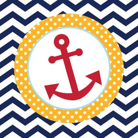 AHOY BABY - 18 LUNCH NAPKINS - ANCHOR PRINT