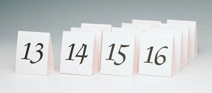 TABLE NUMBERS 13-24